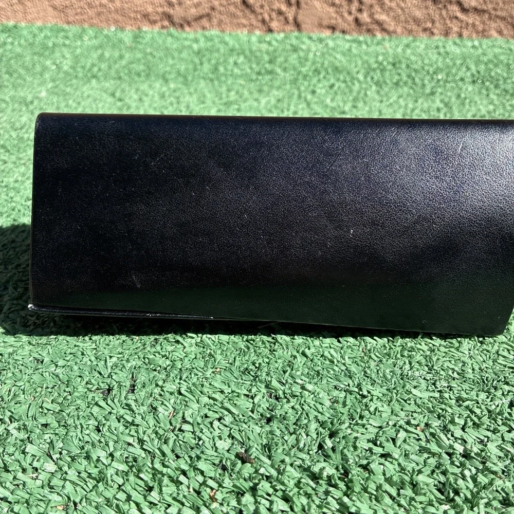 Authentic Fendi Twist Black Hard Faux Leather Eyeglasses Case